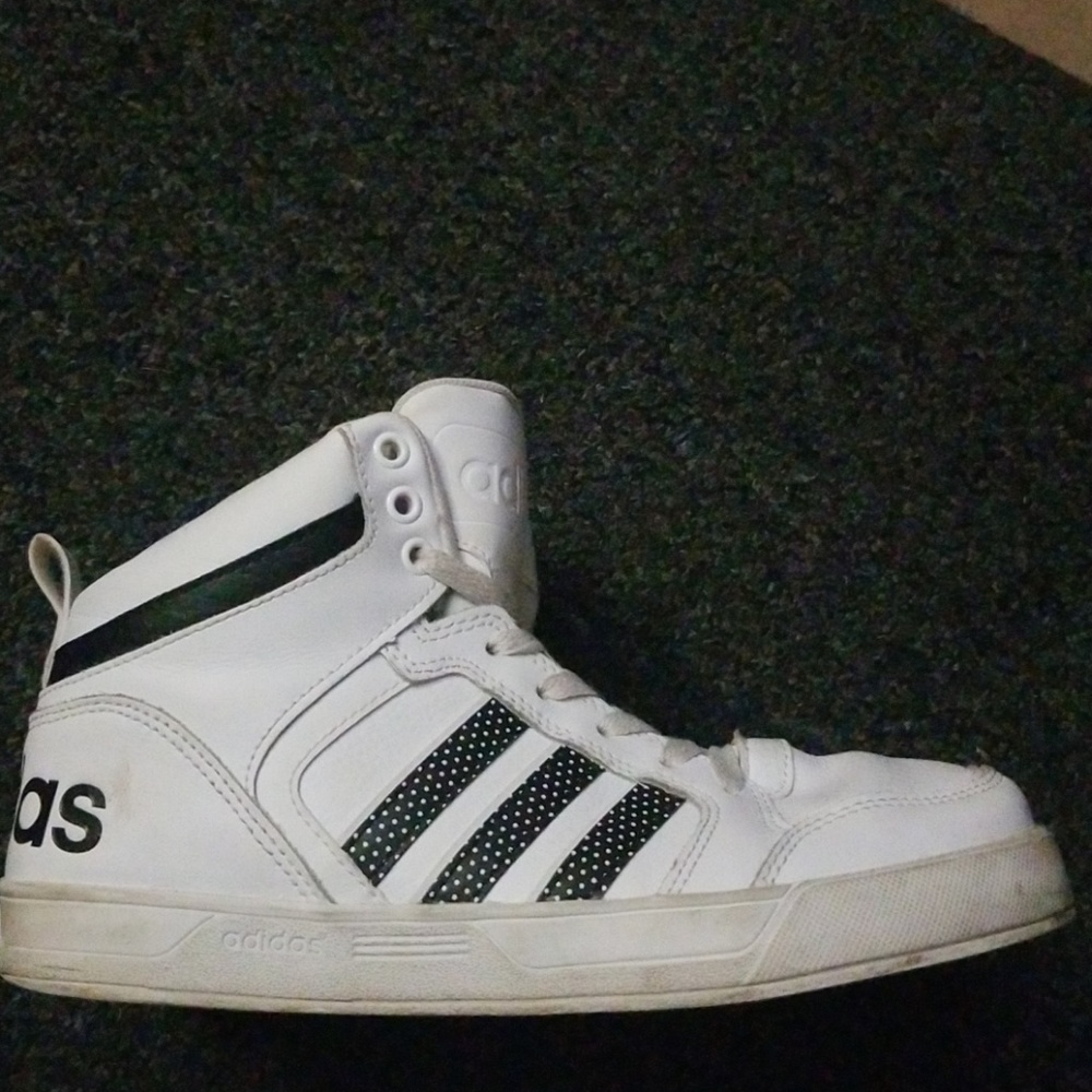 Adidas high top polka dot